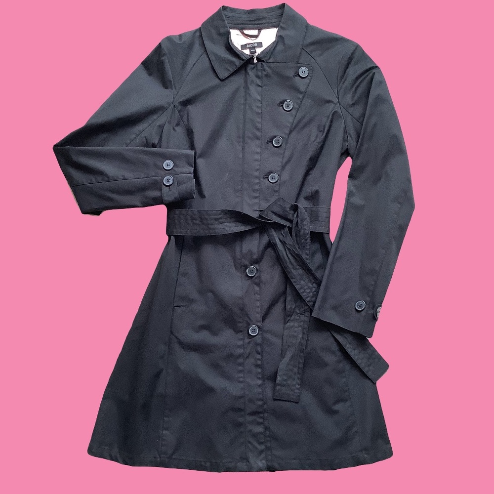 🇨🇦 Y2K Vintage Black Trench Coat